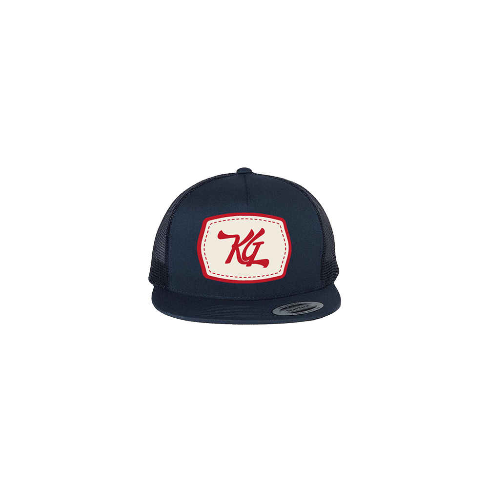 KG Trucker Hat 3 - White Patch/Red Text