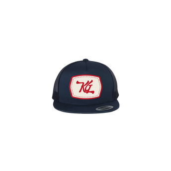 KG Trucker Hat 3 - White Patch/Red Text